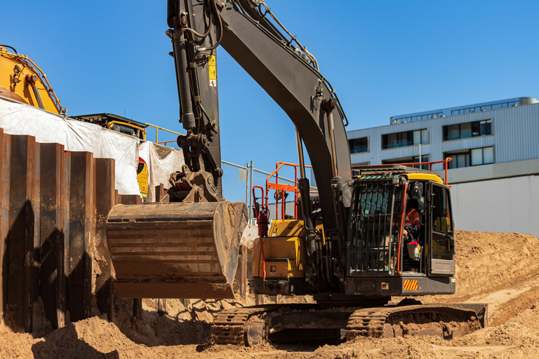 Stone River Excavation on a Texas jobsite